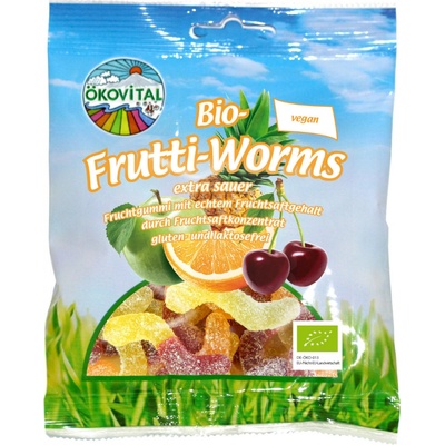 Ökovital Bonbóny ovocné Červíci bez želatiny BIO vegan 80 g