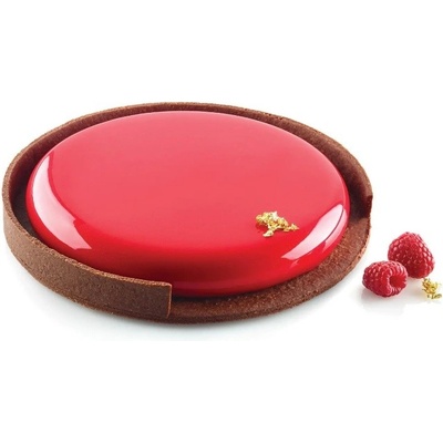 Silikomart Kit Tarte ring round kulatý sada silikonové formy a ráfku na tartalektu pr.190mm