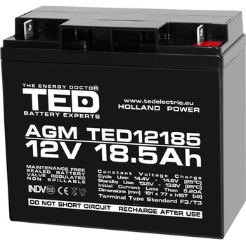 Ted electric АКУМУЛАТОР 12v / 18.5ah agm ted electric (ted-12v-18.5-agm)