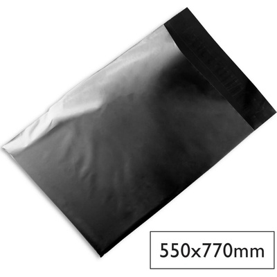 Plastové kurierske obálky na zásielky Q-Connect 550 x 770 mm čierne 100ks