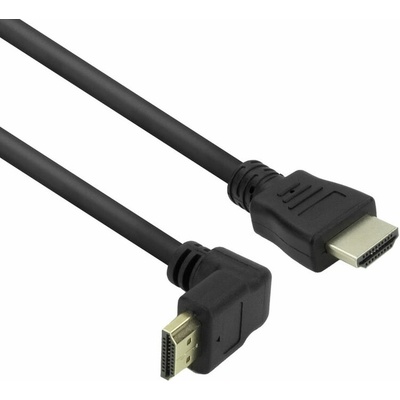 ACT Кабел ACT AK3679, от HDMI(м) към HDMI(м), 3m, черен, 4K@60Hz, ъглов (AK3679)