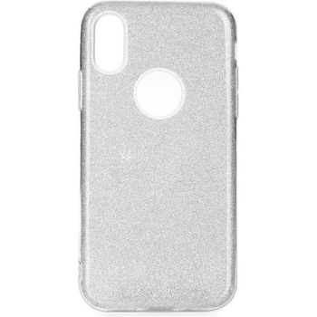 Forcell Блестящ Силиконов Калъф за iPhone XS/X, FORCELL Shining Case, Сребрист (5901737858610)