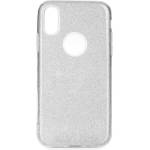 Forcell Блестящ Силиконов Калъф за iPhone XS/X, Forcell Shining Case, Сребрист (5901737858610)