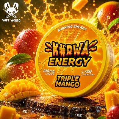 Kurwa Energy triple mango kofeinové sáčky 100 mg/sáček 20 sáčků