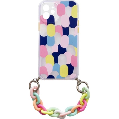 HQWear Калъф Color Chain Case, за iPhone 8 Plus, iPhone 7 Plus, многоцветен/бял (9111201943124)