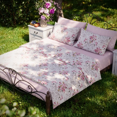 Kvalitex bavlna obliečky Provence Collection Cler růžová 200x200 70x90