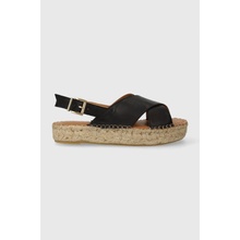 Alohas Crossed dámske kožené sandále čierna