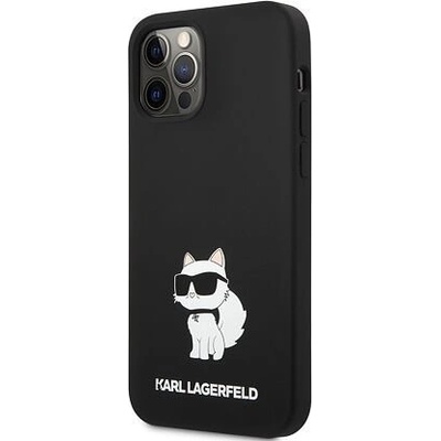 Púzdro Karl Lagerfeld Liquid Silicone Choupette NFT iPhone 12/12 Pro čierne