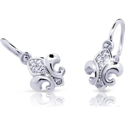 Cutie Diamonds slušivé dětské náušnice z bílého zlata s diamanty C2219-10-10-X-2-D