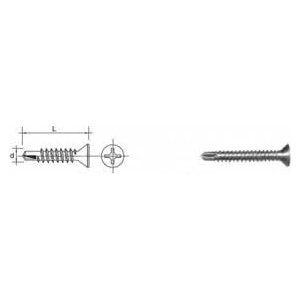 Uncanny Brand Self-tapping screw conical head csk d7504o 3.5*13mm