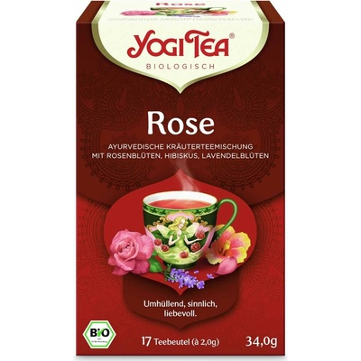 Yogi Tea Rose Tea Tao s ružou 17 x 1,8 g