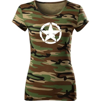 Image 1 of DRAGOWA дамска тениска Звезда, камуфлаж, 150г/м2 (4037)