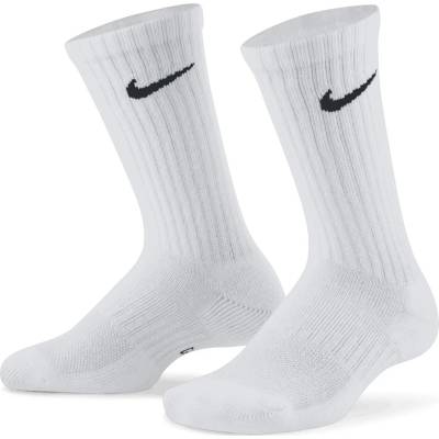 Nike Детски спортни чорапи Nike Kid's Everyday Cushioned Crew Socks 3-Pack Sports socks - White / Black - размер M (207-1071-0212)