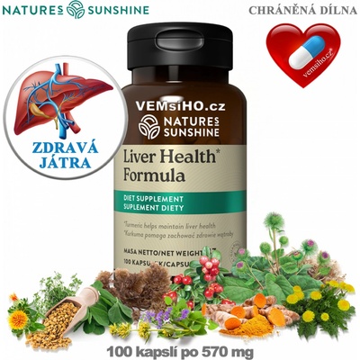 Nature’s Sunshine Liver Health Formula 100 kapslí po 470 mg