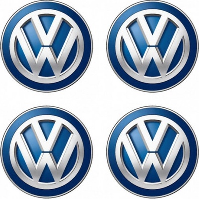 Samolepky živicové 3D Volkswagen modrá 4ks AutoZulu