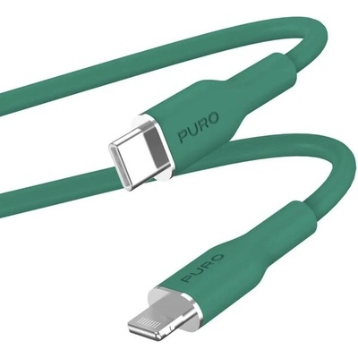 Puro PUCAPLTUSBCICONDKGRN Soft Lightning/USB-C 12 W, 1,5m, zelený