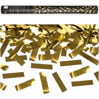 KONFETY vystreľovacie zlaté hoblinky 60 cm
