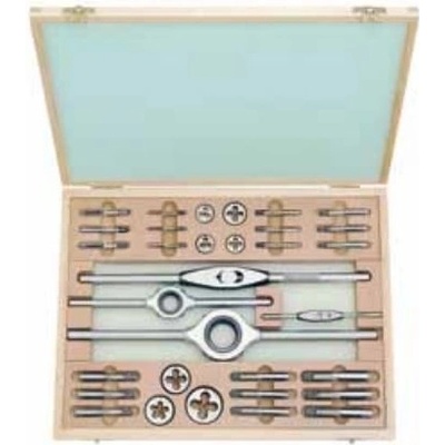 Závitníky a závitová očka Whitworth BSW 1/8" - W1/2", sada 20 dílů - Bučovice Tools BU311-012