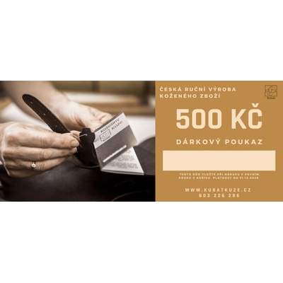 Dárkový poukaz KUBÁT - 500Kč