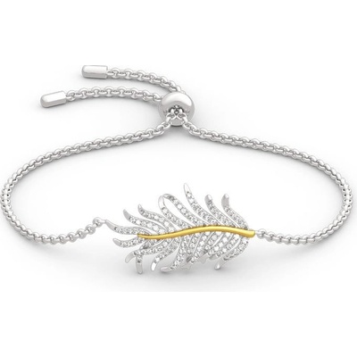 Olivie stříbrný náramek peříčko 5589