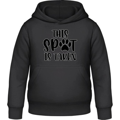AWDis detská mikina s Kapucňu Nápis This SPOT is Take čierna