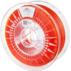Spectrum 80939 3D нишка, PC 275, 1, 75mm, 1000g, Прозрачно оранжево (Transparent orange) (80939)
