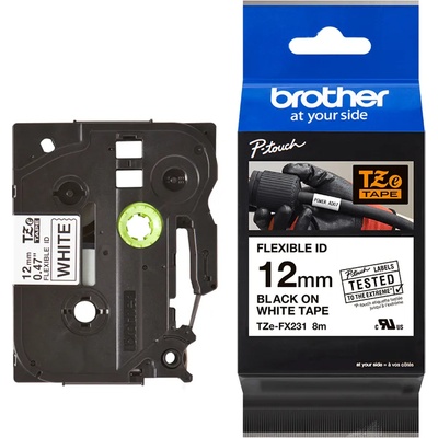 Brother Лента лам. Brother TZEFX231 BK/W 12/8орг (TZEFX231)