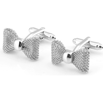 Miranda manžetové knoflíčky Motýlek MK3381 Silver – Zboží Dáma