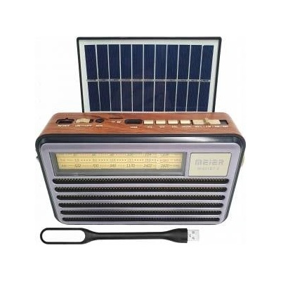 Vega Roja Radio Vega RADIO PORTABLE LIWA RETRO WITH SOLAR PANEL, FM, BLUETOOTH, USB, SD, AUX, USB LIGHT, LX521BTS
