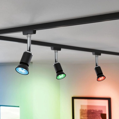 Paulmann LED GU10 4,8W 350lm ZigBee černá 3 ks 29153