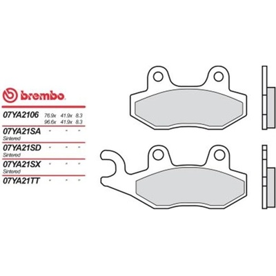 Přední brzdové destičky Brembo Benelli 125 CAFFE' NERO left/rear 2008 - směs 06