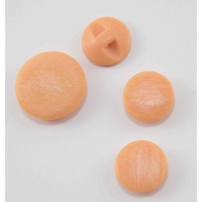 Gombík so spodným prišitím - marhuľová - priemer 1,5 cm