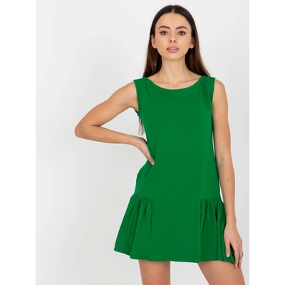 Mini šaty s volánmi EM-TU-HS-20-282.38P green