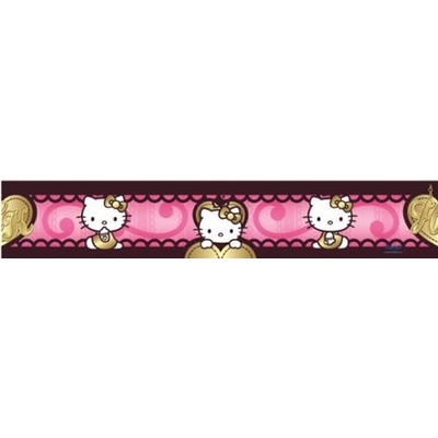 IMPOL TRADE 901 Samolepící bordura Hello Kitty love 5 m x 10,6 cm – Zbozi.Blesk.cz