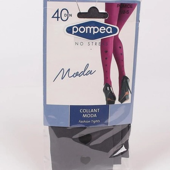 Image 1 of Чорапогащник в сиво с малки черни сърца - 40 den