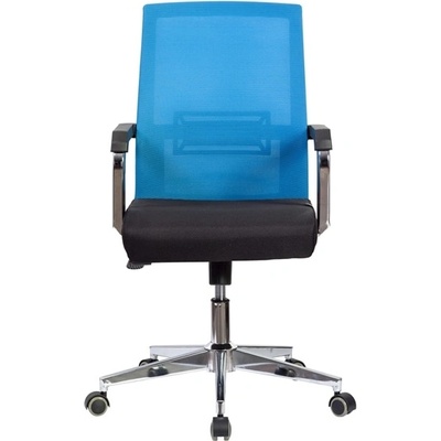 RFG Работен стол RFG Roma W, дамаска и меш, черна седалка, светлосиня облегалка (ON4010120234)