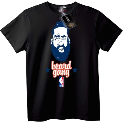 NOONEBRAND Тениска Beard Gang - NBA - 2XL, Black