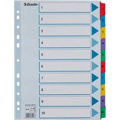 ESSELTE Register, kartón, A4, 1-10, ESSELTE "Mylar"