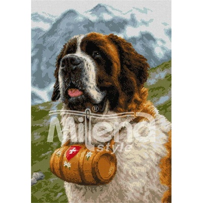 Milena Style Санбернар - гоблен със схема конци Ariadna 1: 1