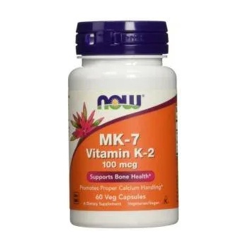 NOW Витамин К-2 100 мкг. - MK-7 Vitamin K-2 - 60 капсули - NOW FOODS, NF0992