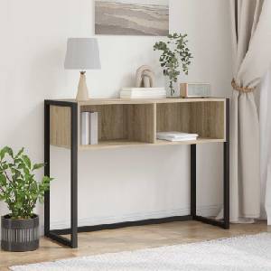 vidaXL Крайна масичка Сонома 100 x 36 x 75 см Инженерна дървесина (886691)