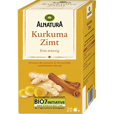 Alnatura Bio Čaj bylinný z kurkumy a skořice jemně pikantní 20 ks
