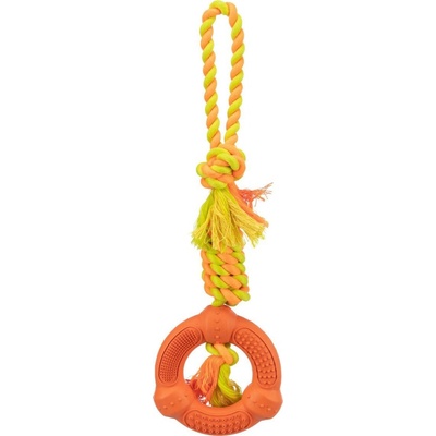 Trixie DENTAFun gumový kruh na bavlneném uzle 12 cm/41 cm