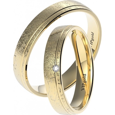 VIPgold Svadobné obrúčky 7447 žlté zlato