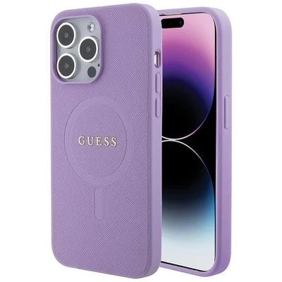 GUESS GUHMP15XPSAHMCU iPhone 15 Pro Max 6, 7" лилав твърд калъф Saffiano MagSafe (GUHMP15XPSAHMCU)