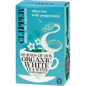 Clipper Organic White Tea & Peppermint čaj 25 sáčků