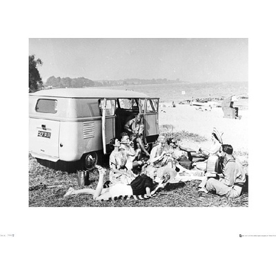Reprodukcia VW Camper Beach Black And White