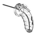 SHOTS TOYS Shots ManCage Model 16 Клетка за целомъдрие 4, 5 със силиконов уретрален дилататор (P25926)