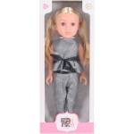 Moni Кукла Moni Toys - Darling Doll, със сив кариран тоалет, 46 cm (111829)