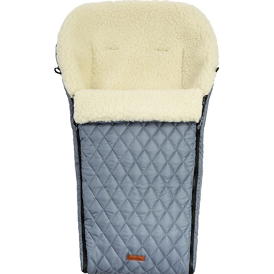 Sensillo Зимно вълнено чувалче за бебешка количка Sensillo - Графит (SILLO-8290)